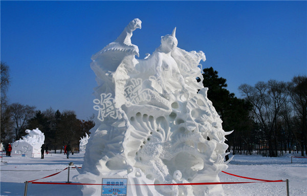 雪雕作品